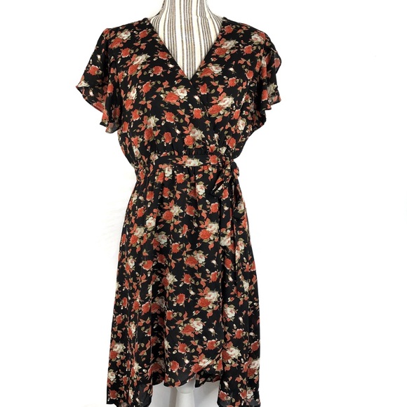 leith midi wrap dress